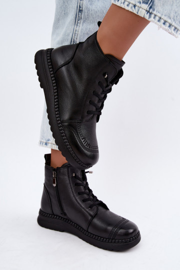 Botins quentes femininos Vinceza 107249 pretos