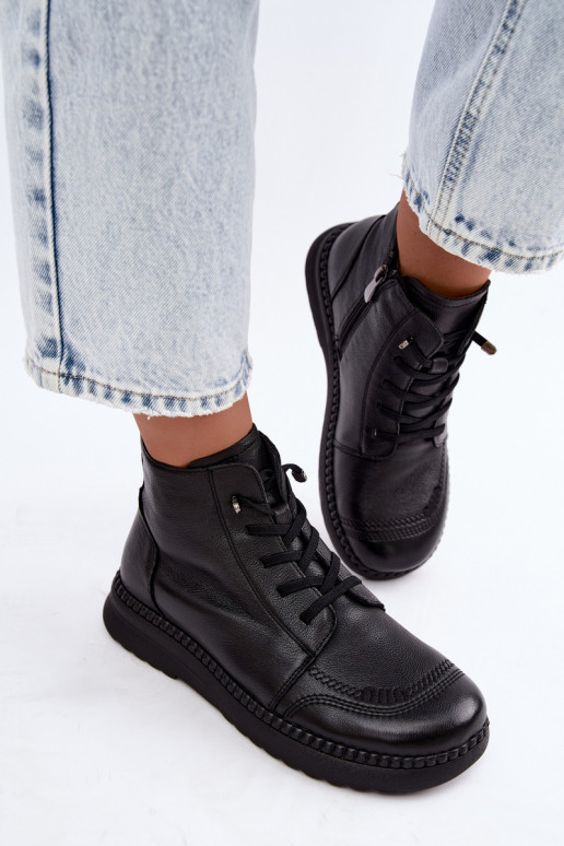 Botins quentes femininos Vinceza 107249 pretos