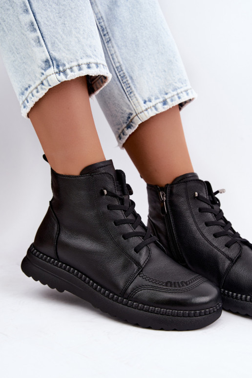 Botins quentes femininos Vinceza 107249 pretos