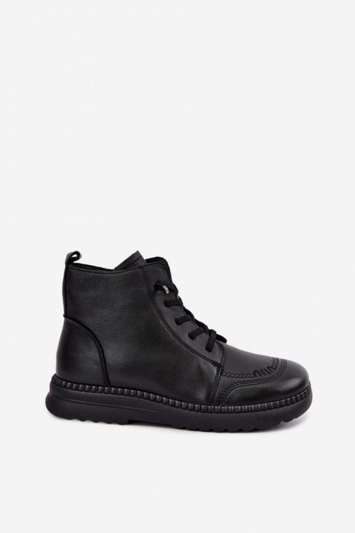 Botins quentes femininos Vinceza 107249 pretos