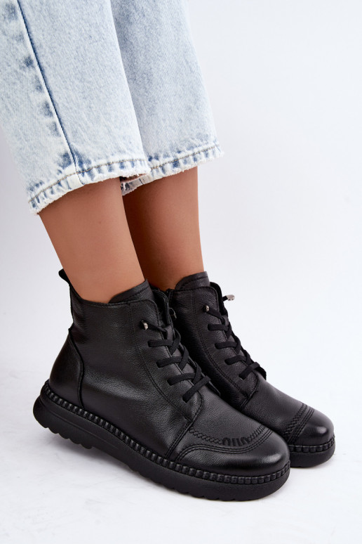 Botins quentes femininos Vinceza 107249 pretos