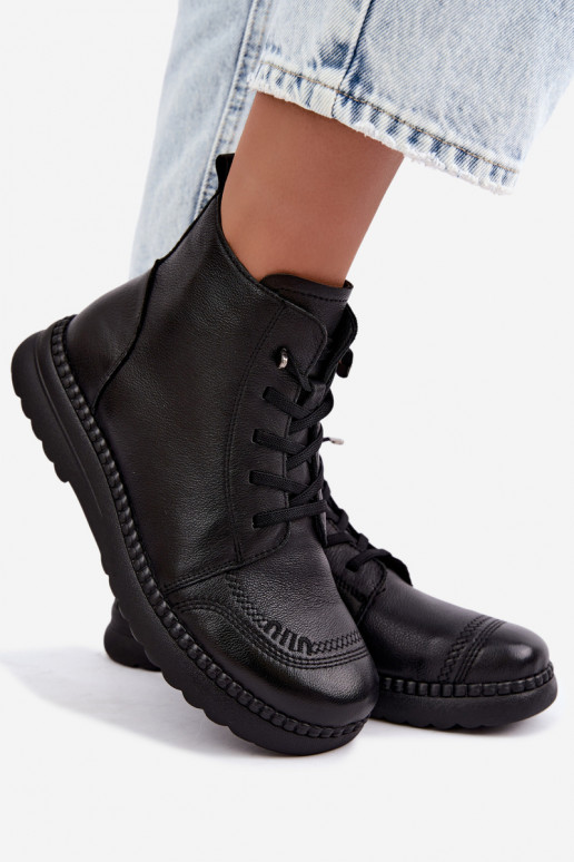 Botins quentes femininos Vinceza 107249 pretos