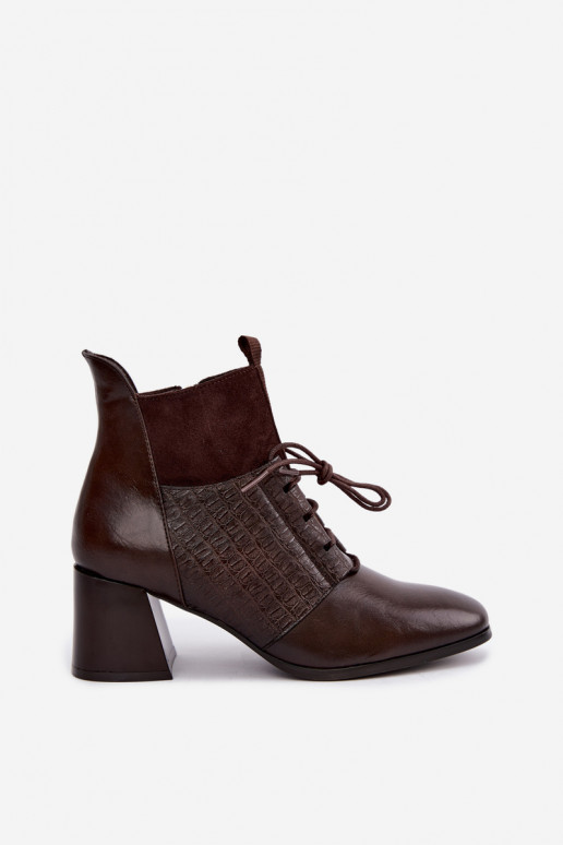 Botins quentes com salto Vinceza 5867 chocolate