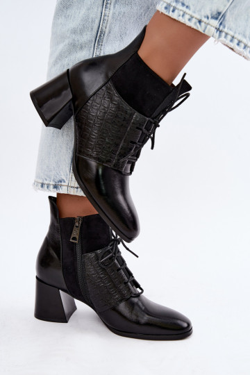 Botins quentes com salto Vinceza 5867 pretos