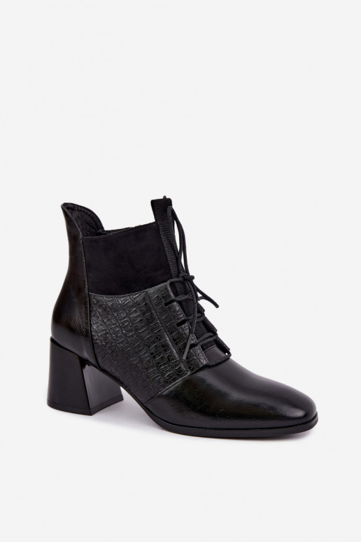 Botins quentes com salto Vinceza 5867 pretos