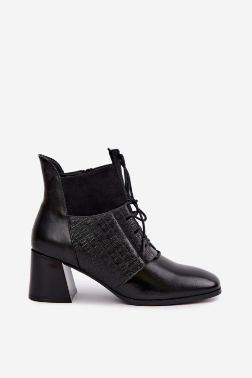 Botins quentes com salto Vinceza 5867 pretos