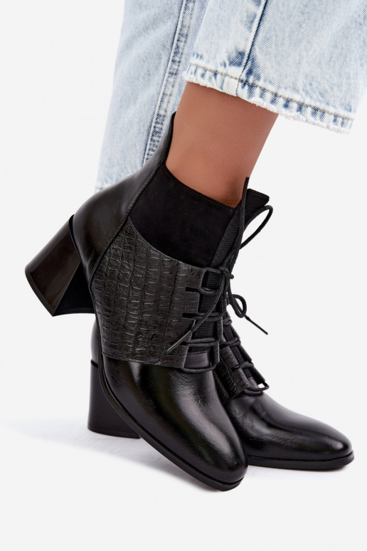 Botins quentes com salto Vinceza 5867 pretos