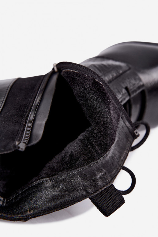 Botins quentes com salto Vinceza 5867 pretos