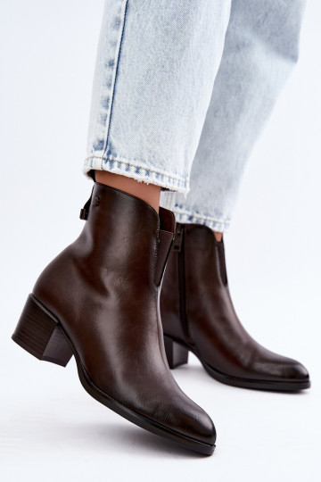 Botins isolados Klocke Vinceza 58654 na cor chocolate