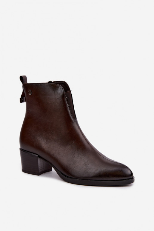 Botins isolados Klocke Vinceza 58654 na cor chocolate