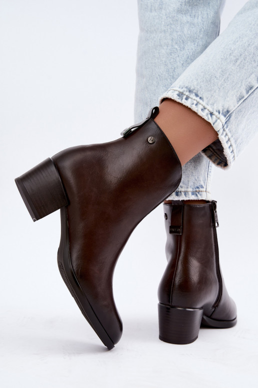 Botins isolados Klocke Vinceza 58654 na cor chocolate