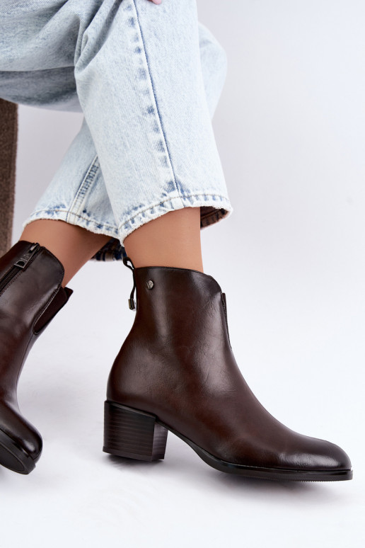 Botins isolados Klocke Vinceza 58654 na cor chocolate