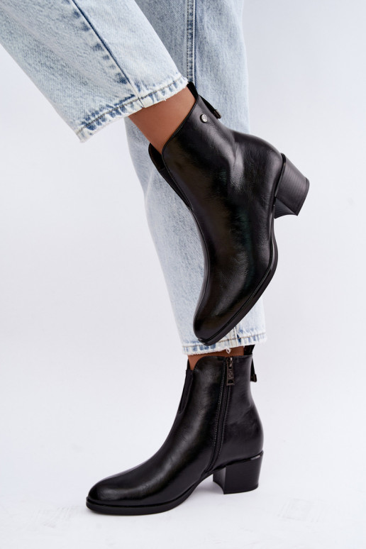 Botins isolados Klocke Vinceza 58654 na cor preta