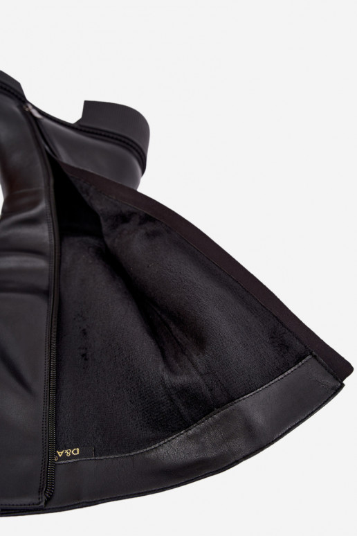 Botas altas isoladas de couro sintético para mulheres Klocke D&A MR62-9051 pretas