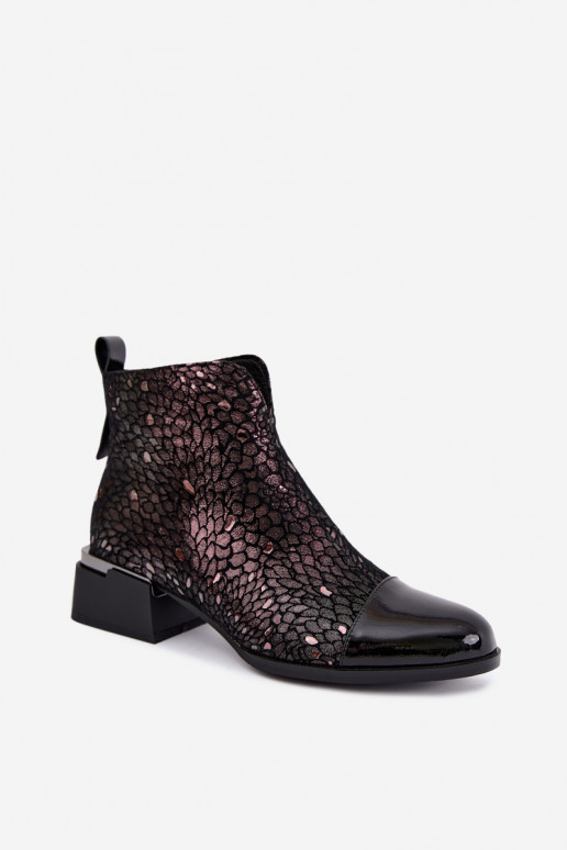 Botas isoladas de camurça sintética Klocke LZ62-2043 castanho-preto