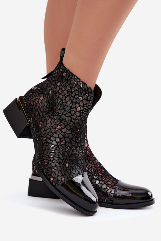 Botas isoladas de camurça sintética Klocke LZ62-2043 castanho-preto