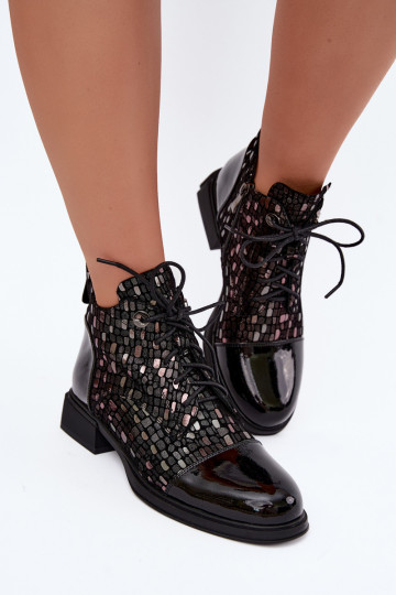 Botas isoladas femininas de camurça sintética D&A LZ62-2030 pretas