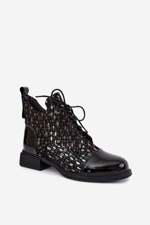 Botas isoladas femininas de camurça sintética D&A LZ62-2030 pretas