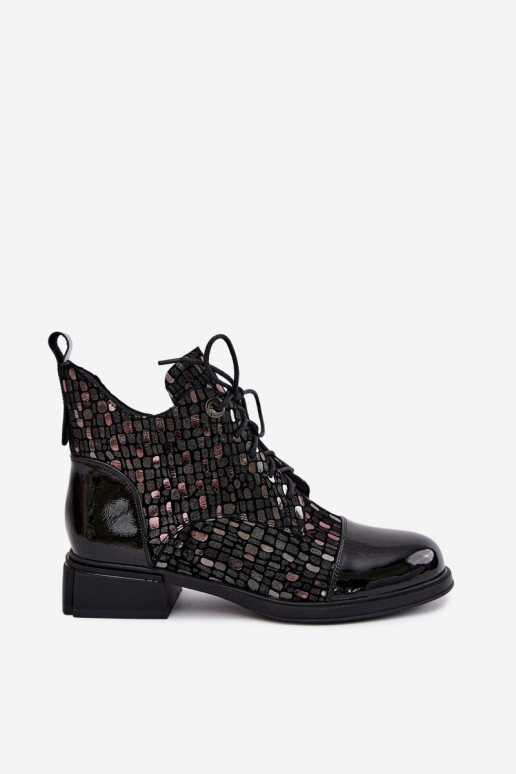 Botas isoladas femininas de camurça sintética D&A LZ62-2030 pretas