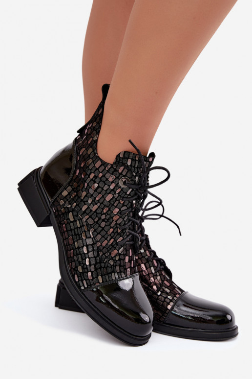 Botas isoladas femininas de camurça sintética D&A LZ62-2030 pretas