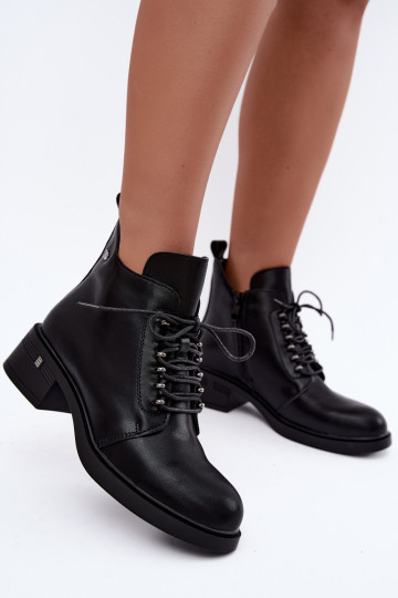 Botins isolados de couro sintético Klocke T.Sokolski Z26-288 pretos