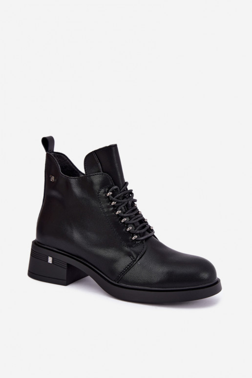 Botins isolados de couro sintético Klocke T.Sokolski Z26-288 pretos