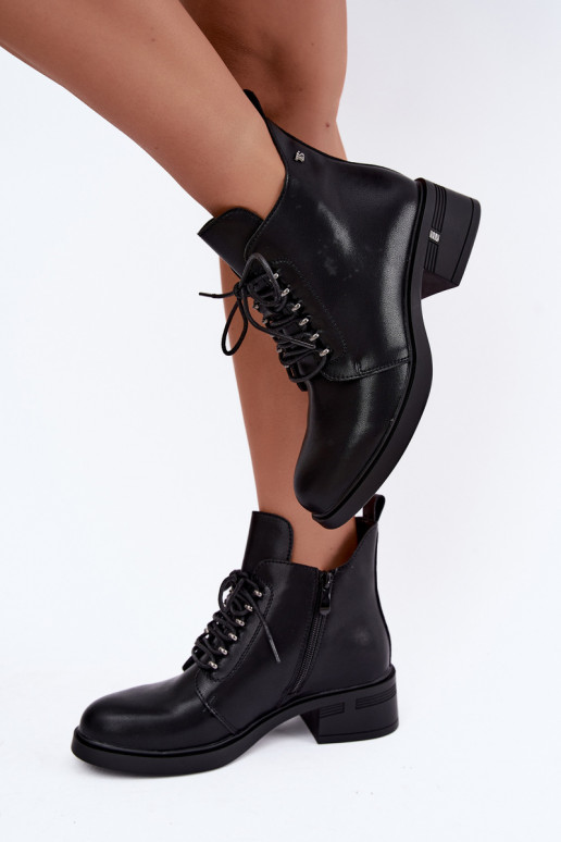 Botins isolados de couro sintético Klocke T.Sokolski Z26-288 pretos