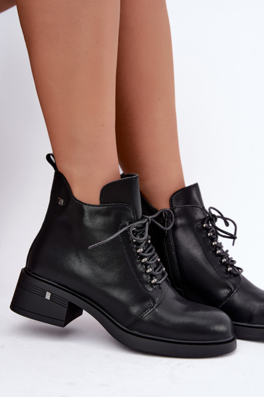 Botins isolados de couro sintético Klocke T.Sokolski Z26-288 pretos