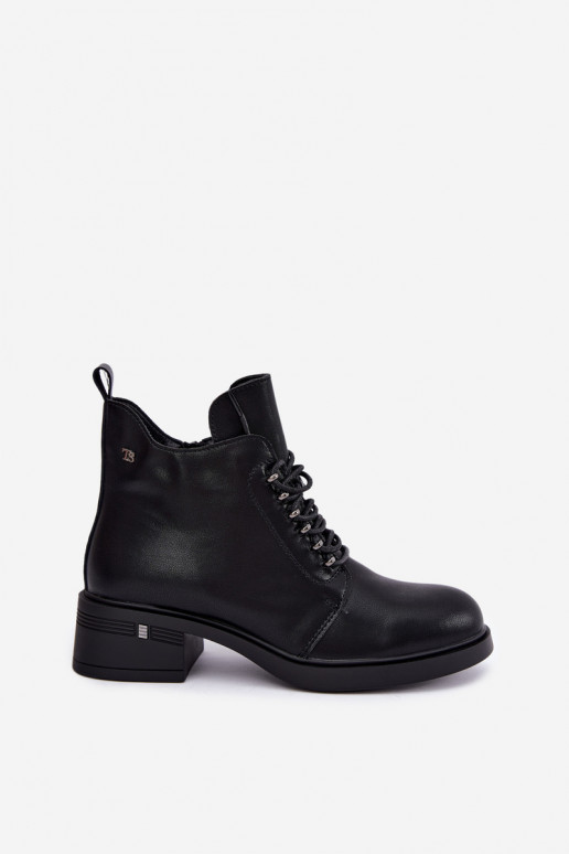 Botins isolados de couro sintético Klocke T.Sokolski Z26-288 pretos