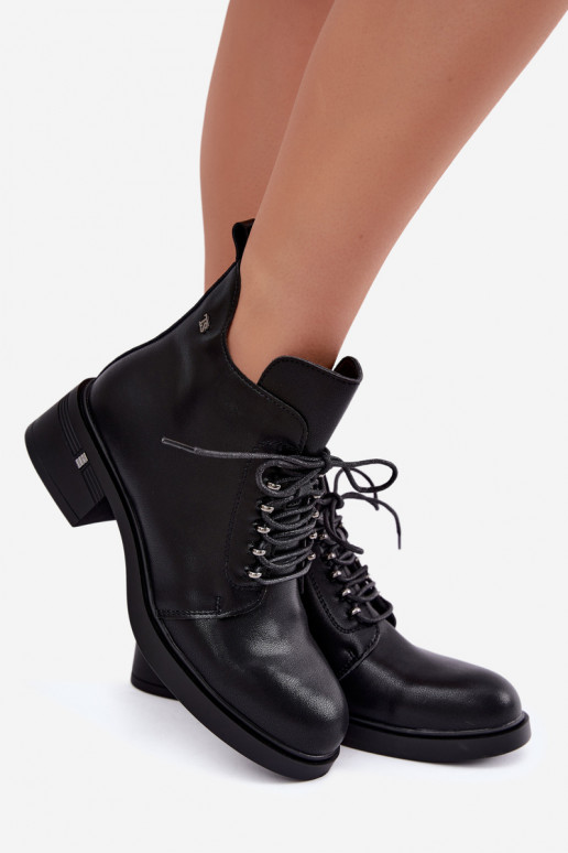 Botins isolados de couro sintético Klocke T.Sokolski Z26-288 pretos