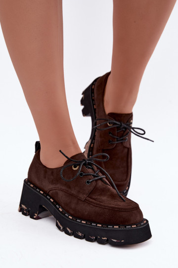Botas femininas de camurça sintética Klocke Artiker 59C0276 chocolate