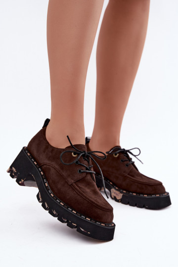 Botas femininas de camurça sintética Klocke Artiker 59C0276 chocolate 2