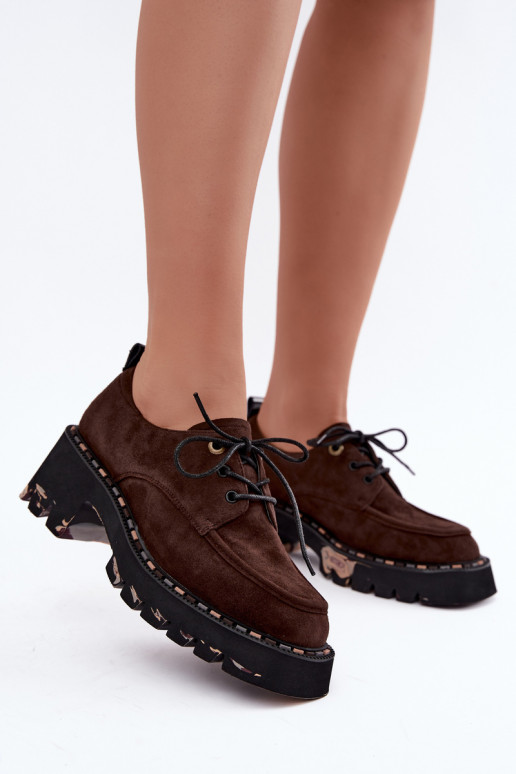 Botas femininas de camurça sintética Klocke Artiker 59C0276 chocolate