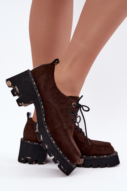 Botas femininas de camurça sintética Klocke Artiker 59C0276 chocolate