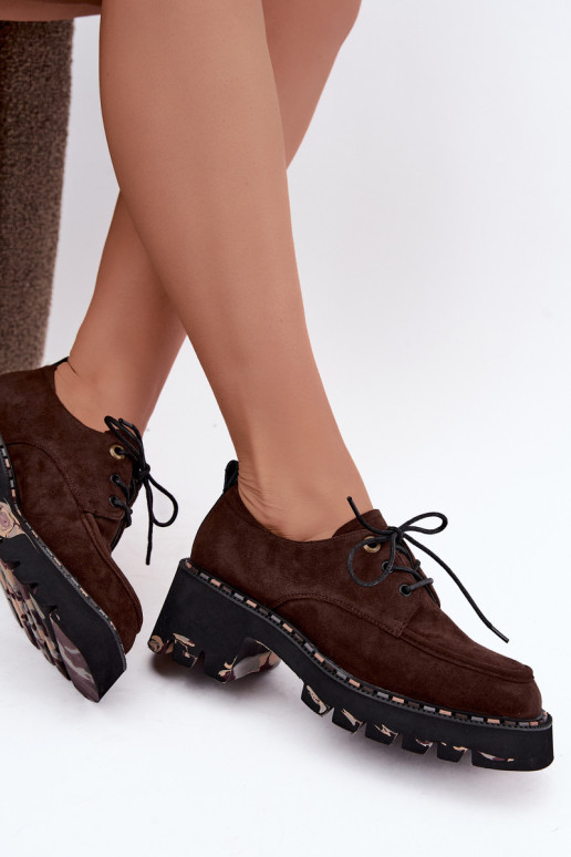 Botas femininas de camurça sintética Klocke Artiker 59C0276 chocolate