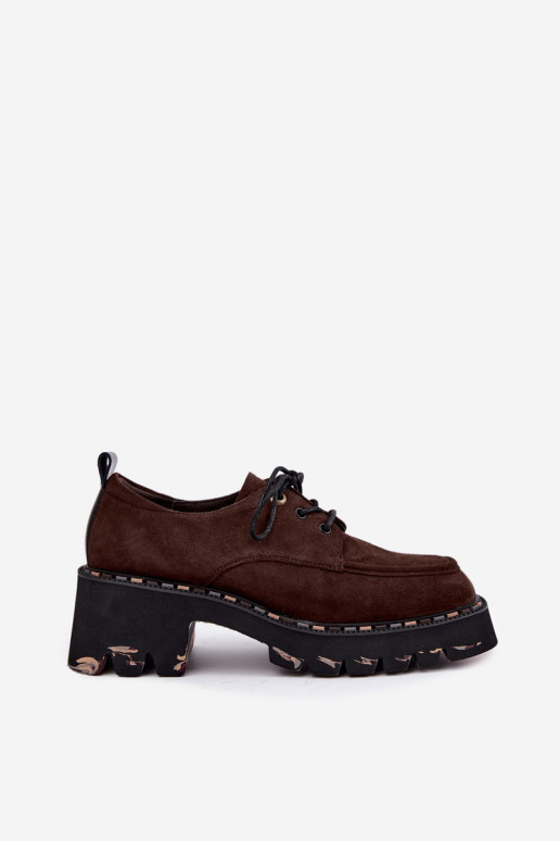 Botas femininas de camurça sintética Klocke Artiker 59C0276 chocolate