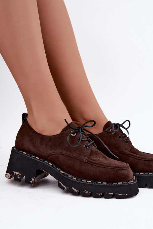 Botas femininas de camurça sintética Klocke Artiker 59C0276 chocolate