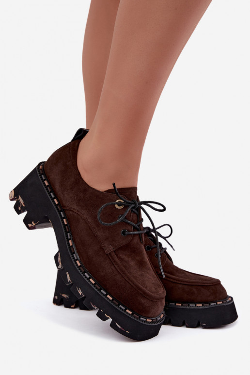 Botas femininas de camurça sintética Klocke Artiker 59C0276 chocolate