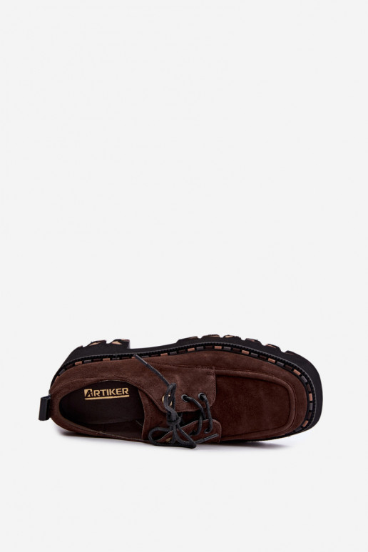 Botas femininas de camurça sintética Klocke Artiker 59C0276 chocolate