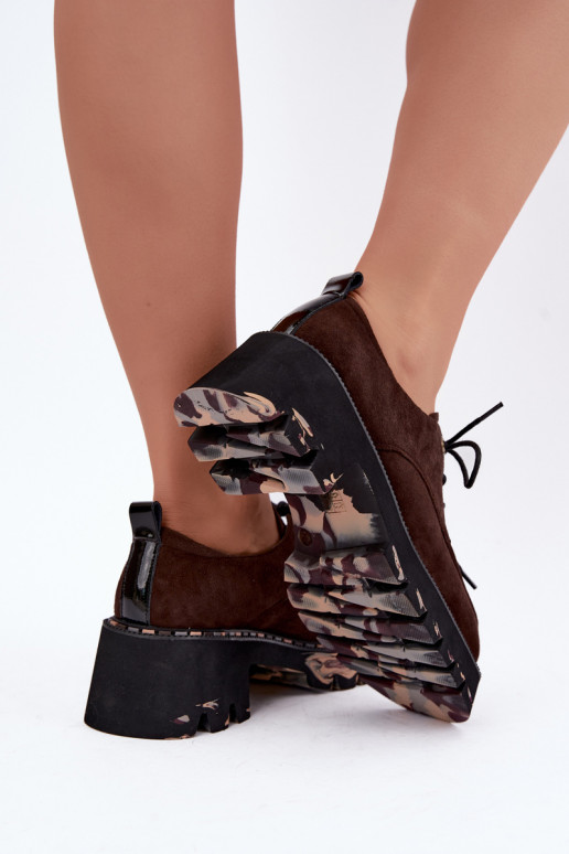 Botas femininas de camurça sintética Klocke Artiker 59C0276 chocolate