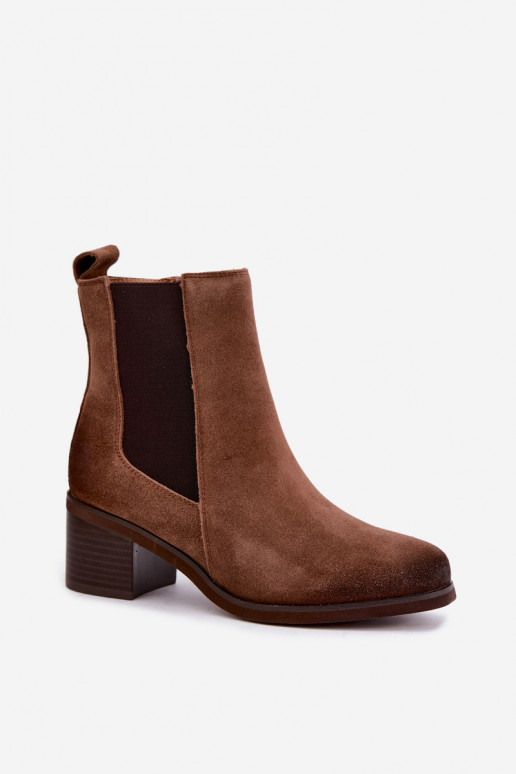 Botins isolados elegantes de camurça sintética Klocke Vinceza 133105 castanho