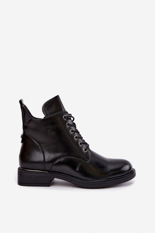 botins isolados com saltos largos Vinceza 58677 em preto