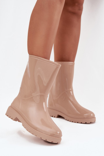 Botas de borracha femininas na cor areia Elvara