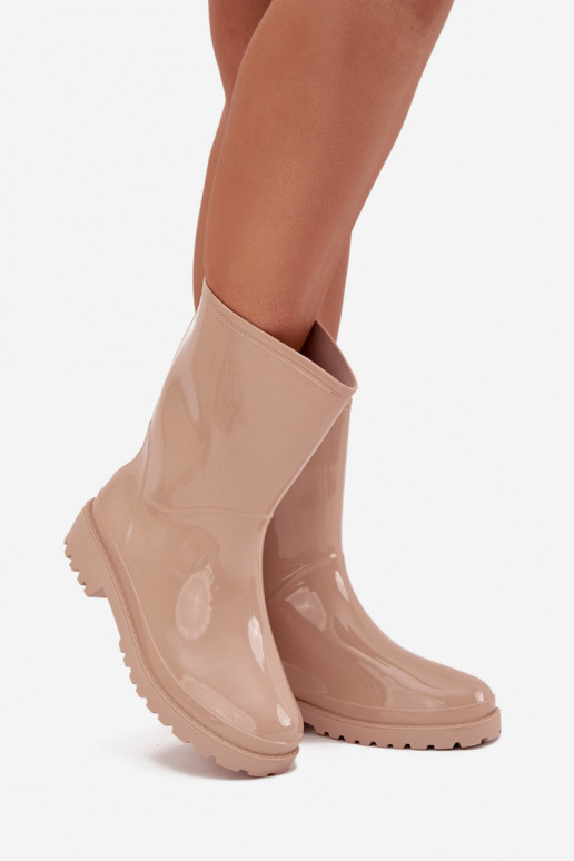 Botas de borracha femininas na cor areia Elvara
