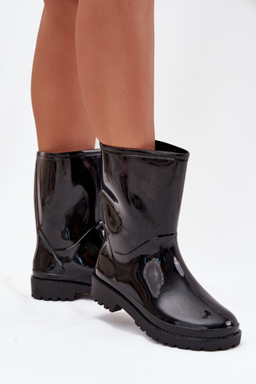 Botas de borracha femininas na cor preta Elvara