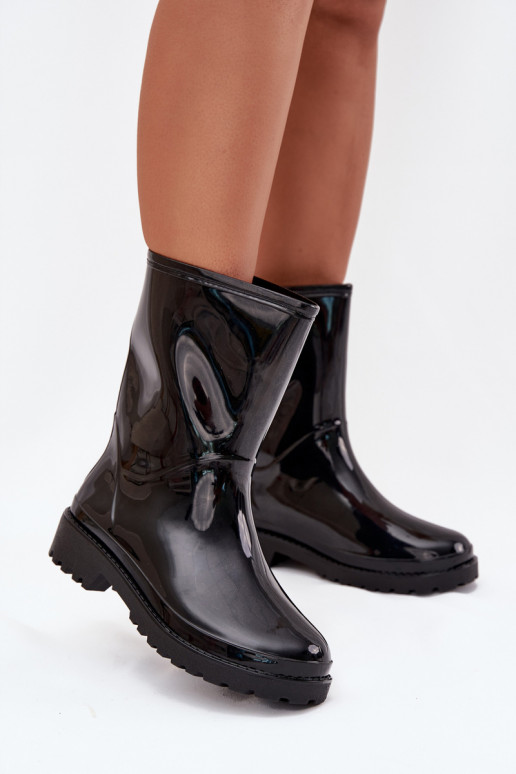 Botas de borracha femininas na cor preta Elvara