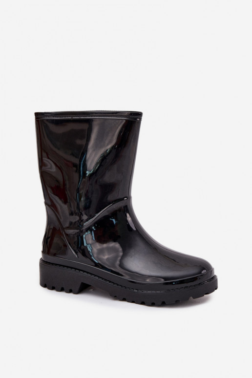 Botas de borracha femininas na cor preta Elvara