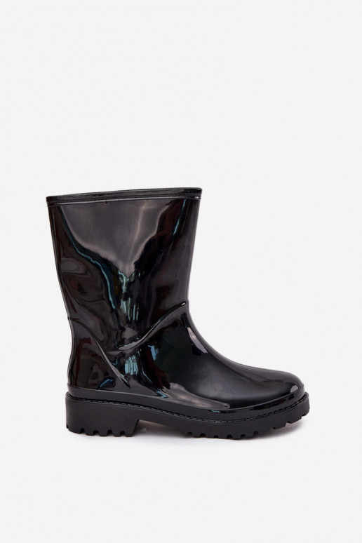 Botas de borracha femininas na cor preta Elvara