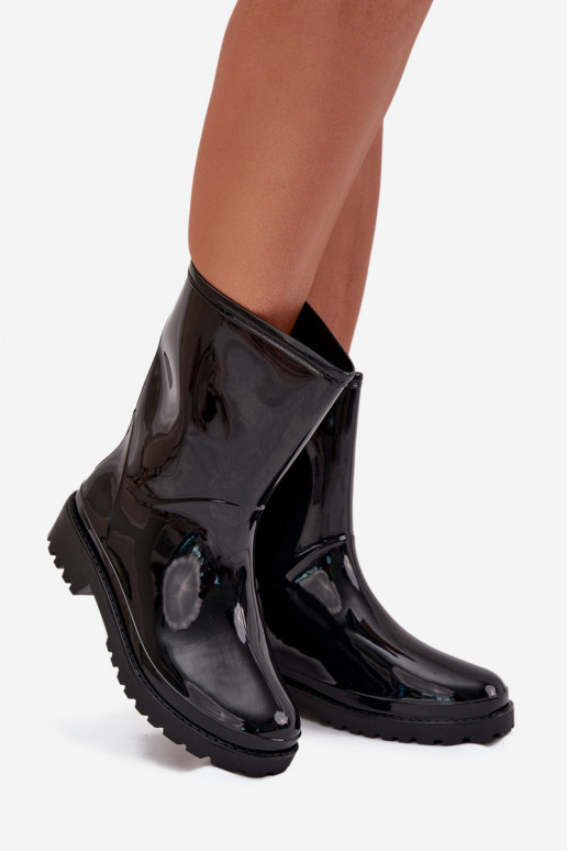 Botas de borracha femininas na cor preta Elvara