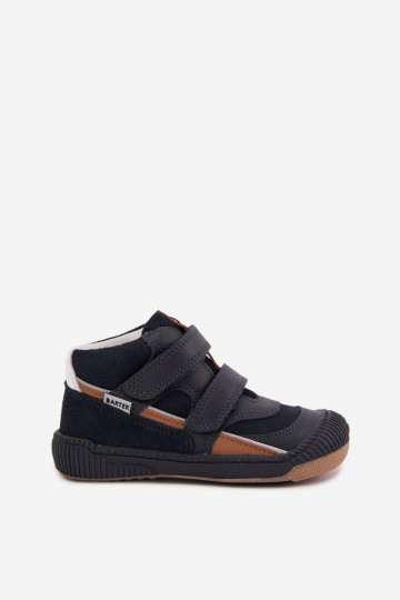 Sapatos infantis de couro azul escuro Bartek 8631676 2